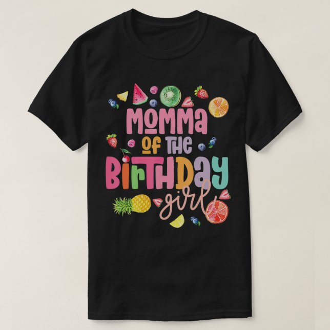 Momma Twotii Frutti 2YearOld Fruit Tropical Birthd T-Shirt (Design Front)
