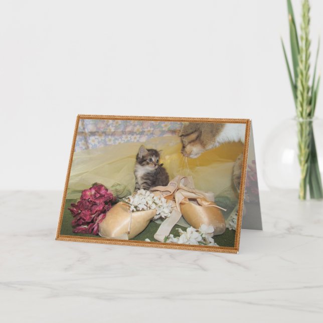 Momma Watches Over Me - Cat / Kitten Card (Front)