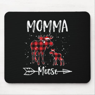 Momma X-mas Moose Santa Family Matching Pyjamas Mouse Mat