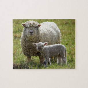 Momma's Baby Lamb Jigsaw Puzzle