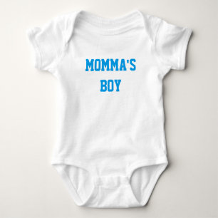 "MOMMA'S BOY" Baby Boy Cotton Bodysuit