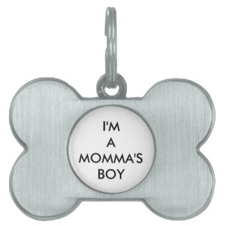 Momma's Boy Pet Name Tag