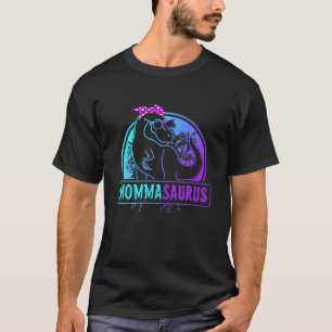 Mommasaurus T Rex Dinosaur Momma Saurus Family Mat T-Shirt