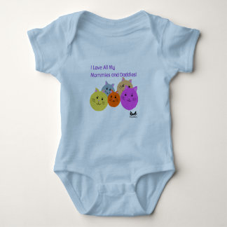 Mommies and Daddies Polyamory Family Products Baby Bodysuit