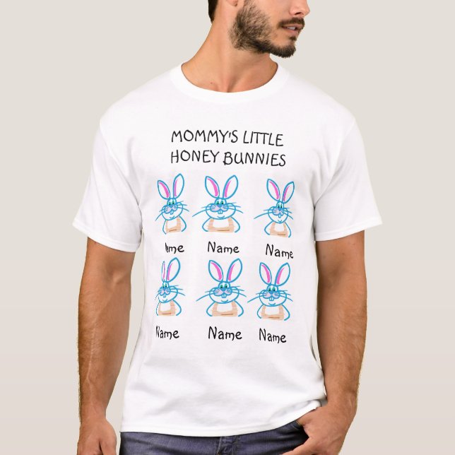 MOMMIES LITTLE HONEY BUNNIES LADIES CUSTOM T-SHIRT (Front)