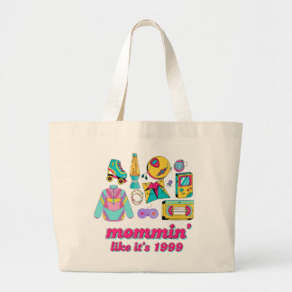 Mommin' Like It's 1999 - Funny Y2K Mum Gift Large Tote Bag