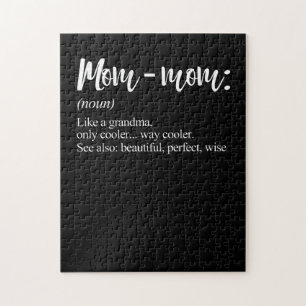 Mommom Gift Definition Grandma Mum-Mum Mothers Day Jigsaw Puzzle
