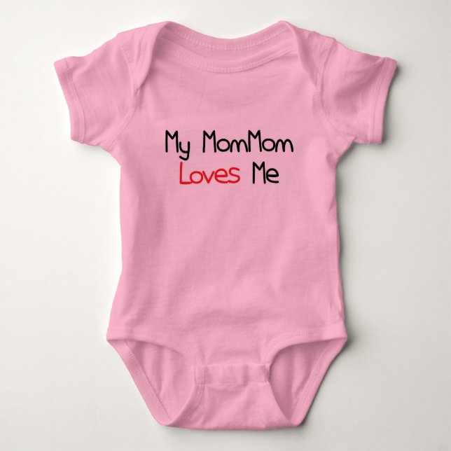 MomMom Loves Me Baby Bodysuit (Front)