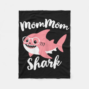 Mommom Shark Mother's Day Grandma Funny Mum-mum Fleece Blanket