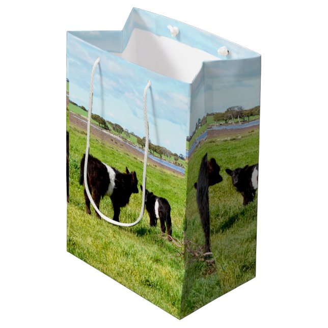 Mommy And Baby Galloway Cow, Gift Bag (Front Angled)