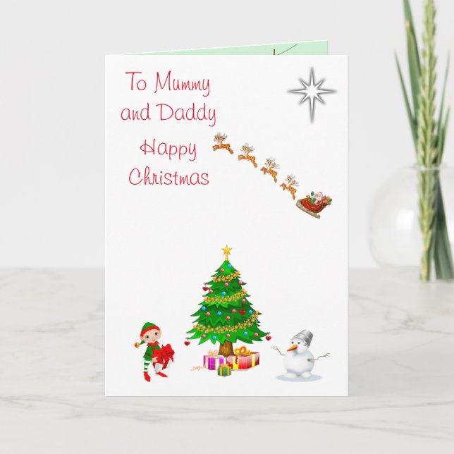 Mommy and Daddy Christmas card (Front)