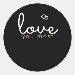 Mommy And Me Love You More Sweet Family Style  Classic Round Sticker
