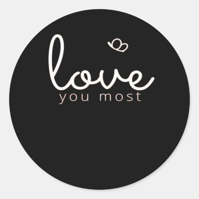 Mommy And Me Love You More Sweet Family Style  Classic Round Sticker (Front)
