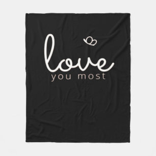 Mommy And Me Love You More Sweet Family Style  Fleece Blanket