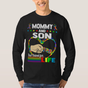 Mommy And Son Autism Support Love Autism Awareness T-Shirt