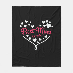 Mommy Art Best Mimi Ever Fleece Blanket