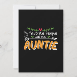 Mommy Art Favorite People Call Me Auntie Invitation