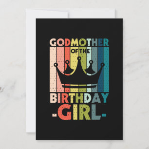 Mommy Art Godmother Of The Birthday Girl Invitation
