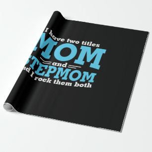 Mommy Art Mom And Stepmom Wrapping Paper