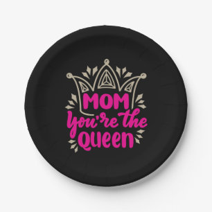 Mommy Art Mom You Are The Queen Paper Plate