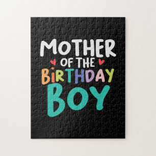 Mommy Art Mother Of The Birthday Boy Jigsaw Puzzle