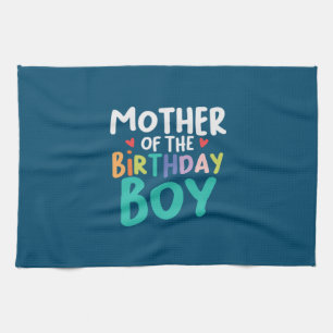 Mommy Art Mother Of The Birthday Boy Tea Towel