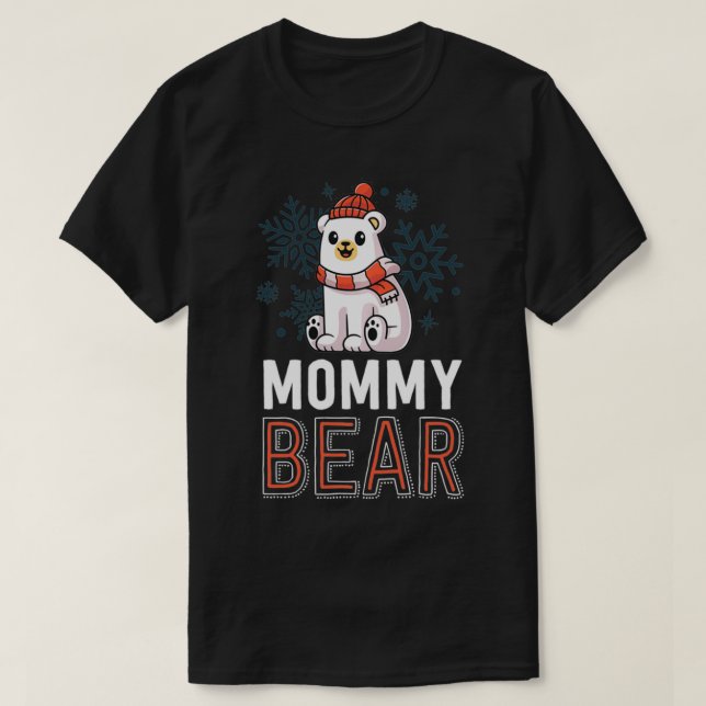 Mommy Bear Family Christmas s Polar Bear Holiday X T-Shirt (Design Front)