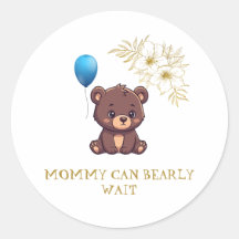 MOMMY CAN BEARLY WAIT cute girl bearly Baby bodysu