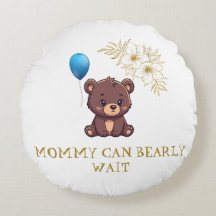 MOMMY CAN BEARLY WAIT cute girl bearly Baby bodysu