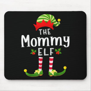 Mommy Christmas Elf Matching Pajama X-mas Party Mouse Mat