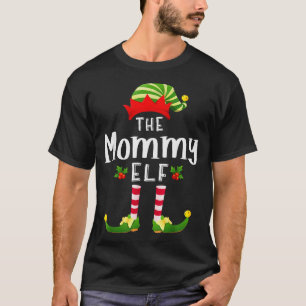 Mommy Christmas Elf Matching Pajama X-mas Party  T-Shirt
