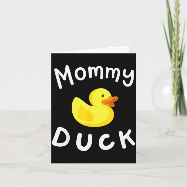 Mommy Duck Birthday Rubber Duck Lover Family Match Card (Front)