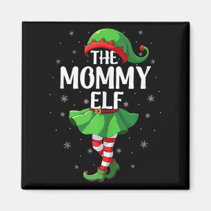 Mommy Elf Christmas Girls Women Elf Squad Xmas Fam Magnet