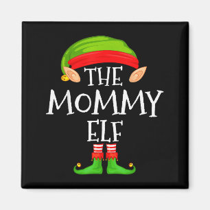 Mommy Elf Family Christmas Mommy Elf Sweater Match Magnet