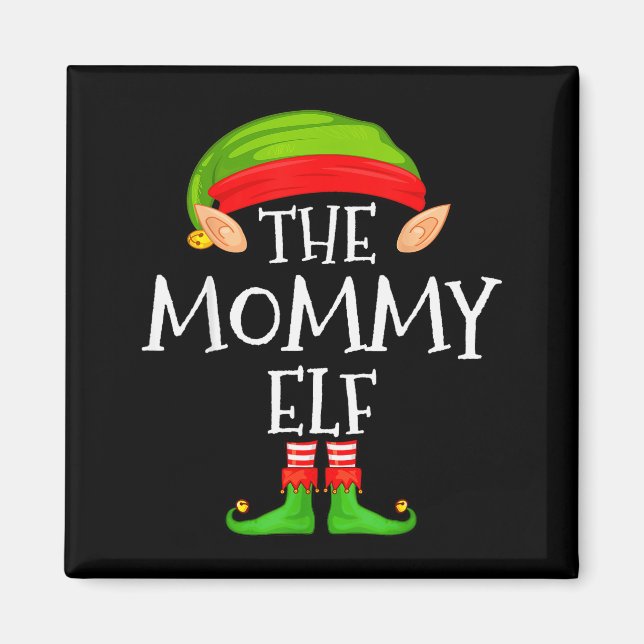 Mommy Elf Family Christmas Mommy Elf Sweater Match Magnet (Front)