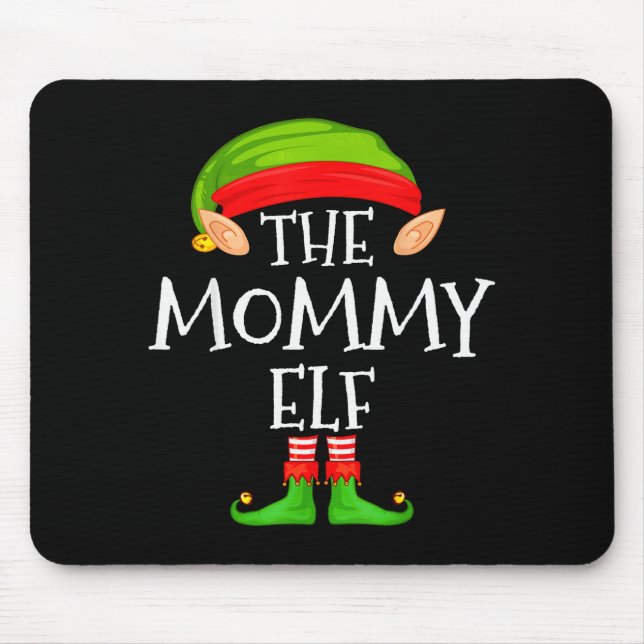 Mommy Elf Family Christmas Mommy Elf Sweater Match Mouse Mat (Front)
