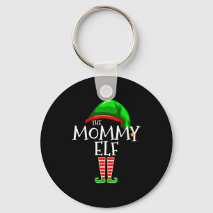 Mommy Elf Family Matching Group Christmas Mom Key Ring