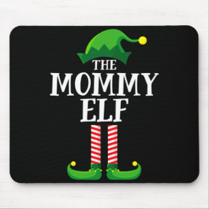 Mommy Elf Matching Family Christmas Party  Mouse Mat