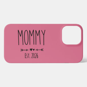 Mommy Est 2026 Pregnancy Minimalist Personalized  iPhone 13 Pro Max Case