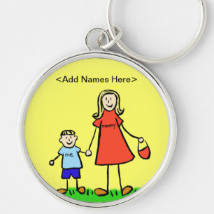 Mommy & Me Keychain (Blond Customize Names)