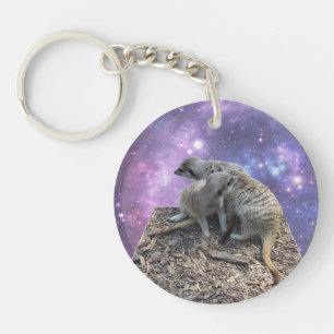 Mommy Meerkat And Pup, Key Ring