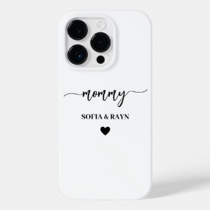Mommy Modern Mom Kids Custom Names Mother's Day Case-Mate iPhone 14 Pro Case