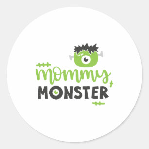 Mommy Monster Gifts Halloween Gift For Mom Classic Round Sticker
