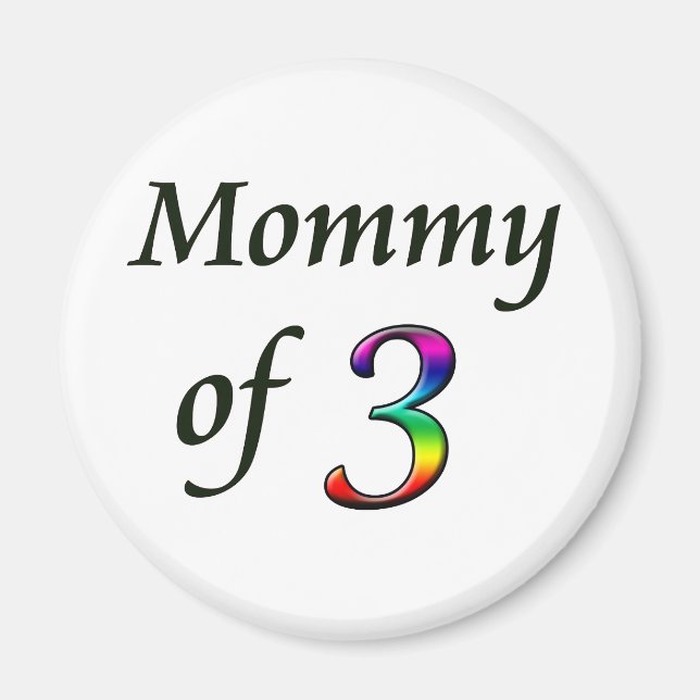 MOMMY OF 3 MAGNET (Front)