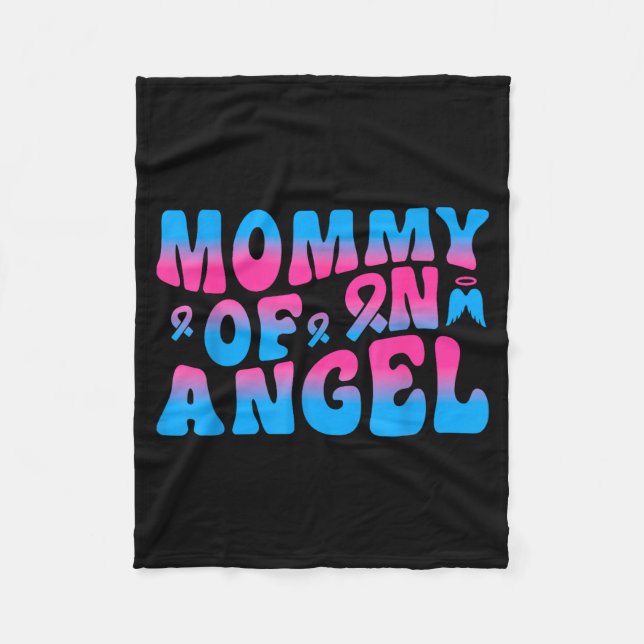 Mommy Of An Angel Infant Loss Remembrance  Fleece Blanket (Front)