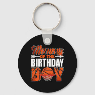 Mommy Of Birthday Boy Sketll Matching Family Party Key Ring