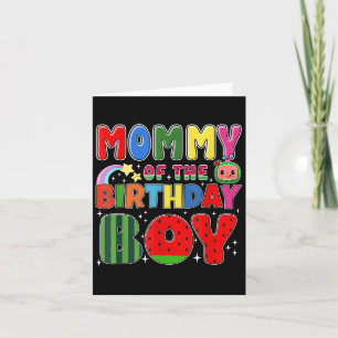 Mommy Of The Birthday Boy Melon Family Matching Fu Card