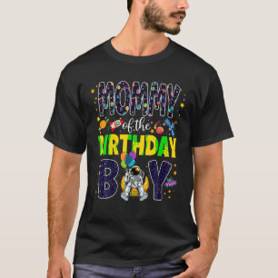 Mommy of the Birthday Boy Mom 2nd Outer Space Outf T-Shirt