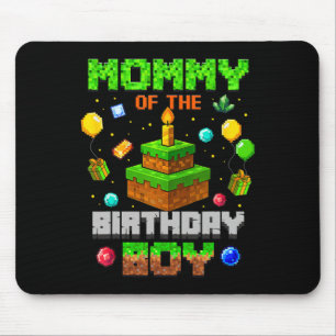 Mommy Of The Birthday Boy Party Video Gamer Pixel  Mouse Mat
