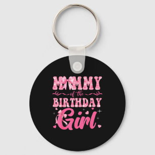Mommy Of The Birthday Girl Family Nk Coquette Bow Key Ring